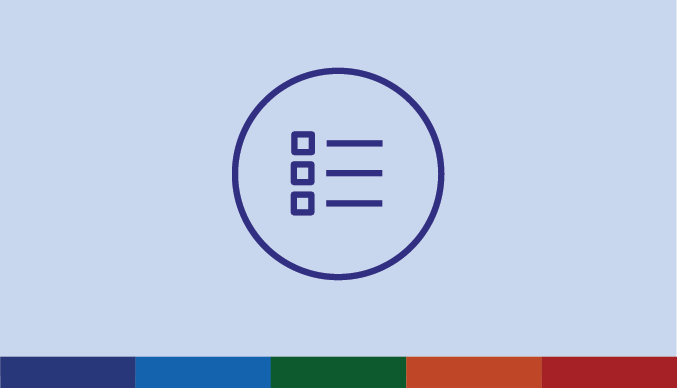 Icon of a list with multiple items or actions.